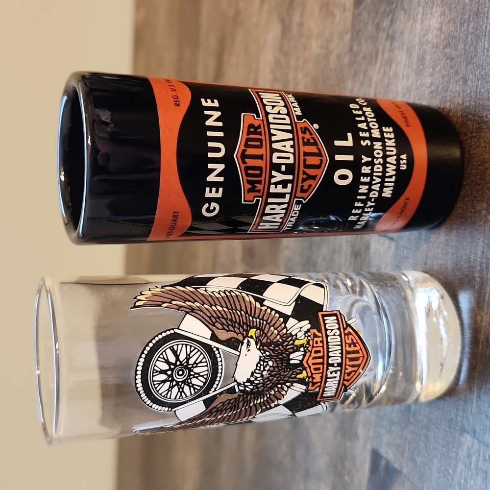 Set of Harley-Davidson shot glasses
